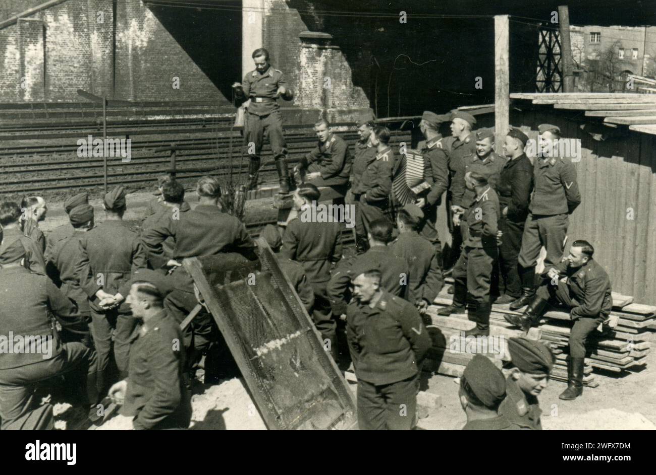 seconde guerre mondiale, soldats allemands à Berlin, Allemagne - 1940-04-07 - pankow - Hôtel de ville Banque D'Images