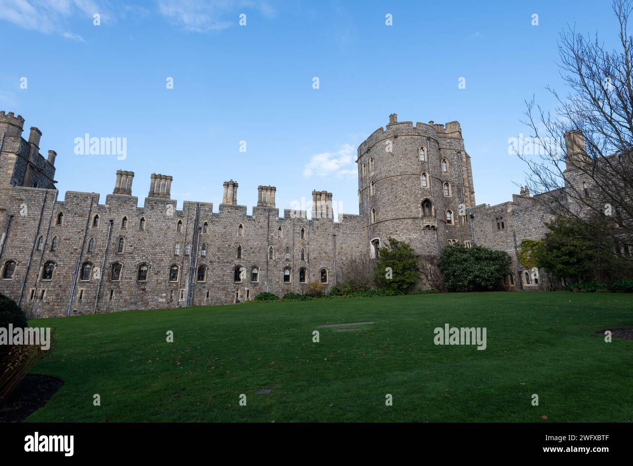 Windsor.Berkshire.Royaume-Uni.2 décembre 2022.photo de la tour Henry iii au château de Windsor Banque D'Images