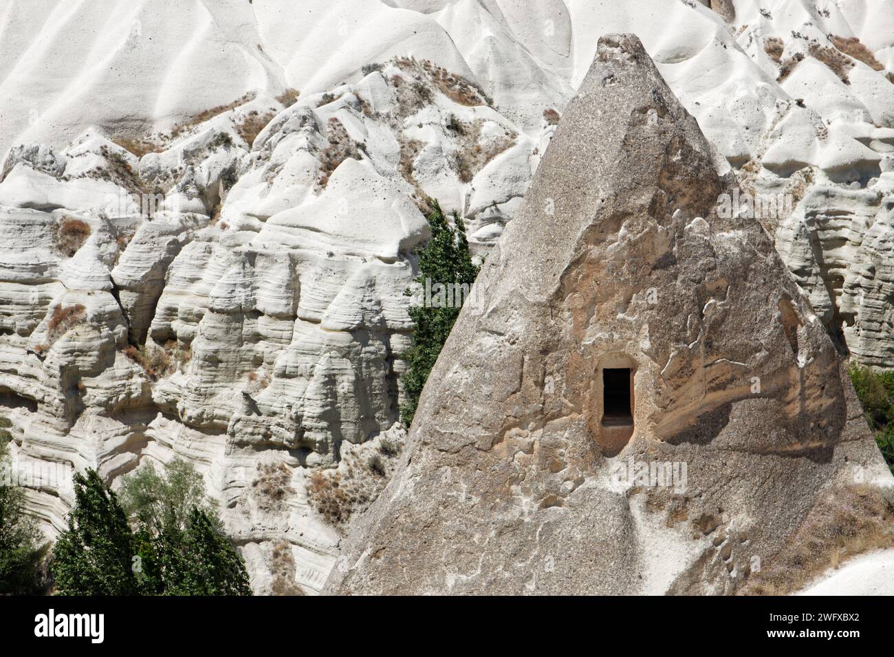 Une chambre taillée dans la pierre à Kapadokya, Türkiye Banque D'Images