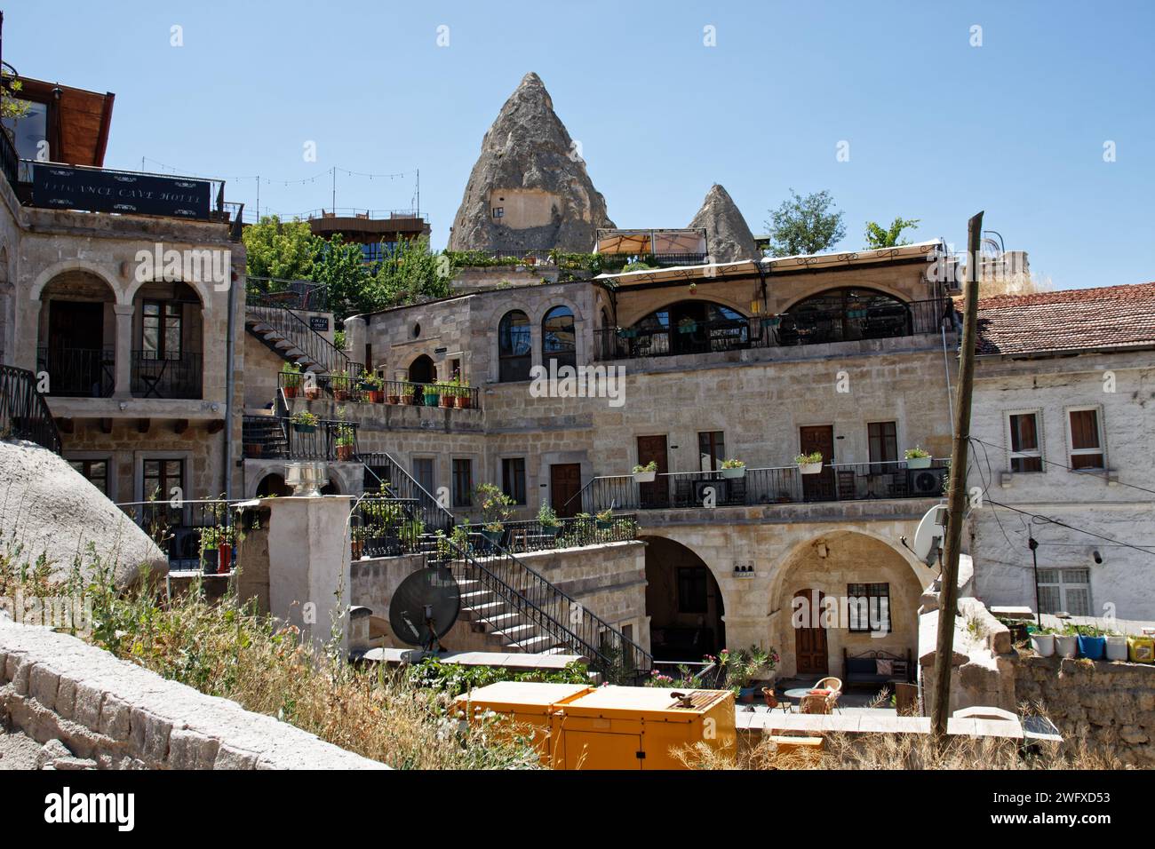 Un hôtel à Göreme, Kapadokya, Türkiye Banque D'Images