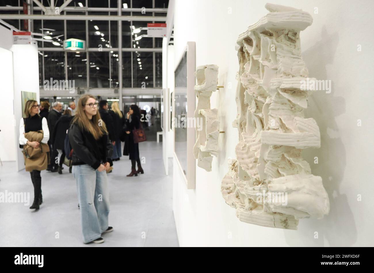 Reportage - ouverture de la foire internationale d'art Artefiera inauguration de la foire internationale d'art Artefiera . Bologne, Italie, 01 février 2024 - photo Michele Nucci Bologne quartier des expositions Italie Copyright : xMichelexNuccix/xLiveMediax LPN 1222208 Banque D'Images