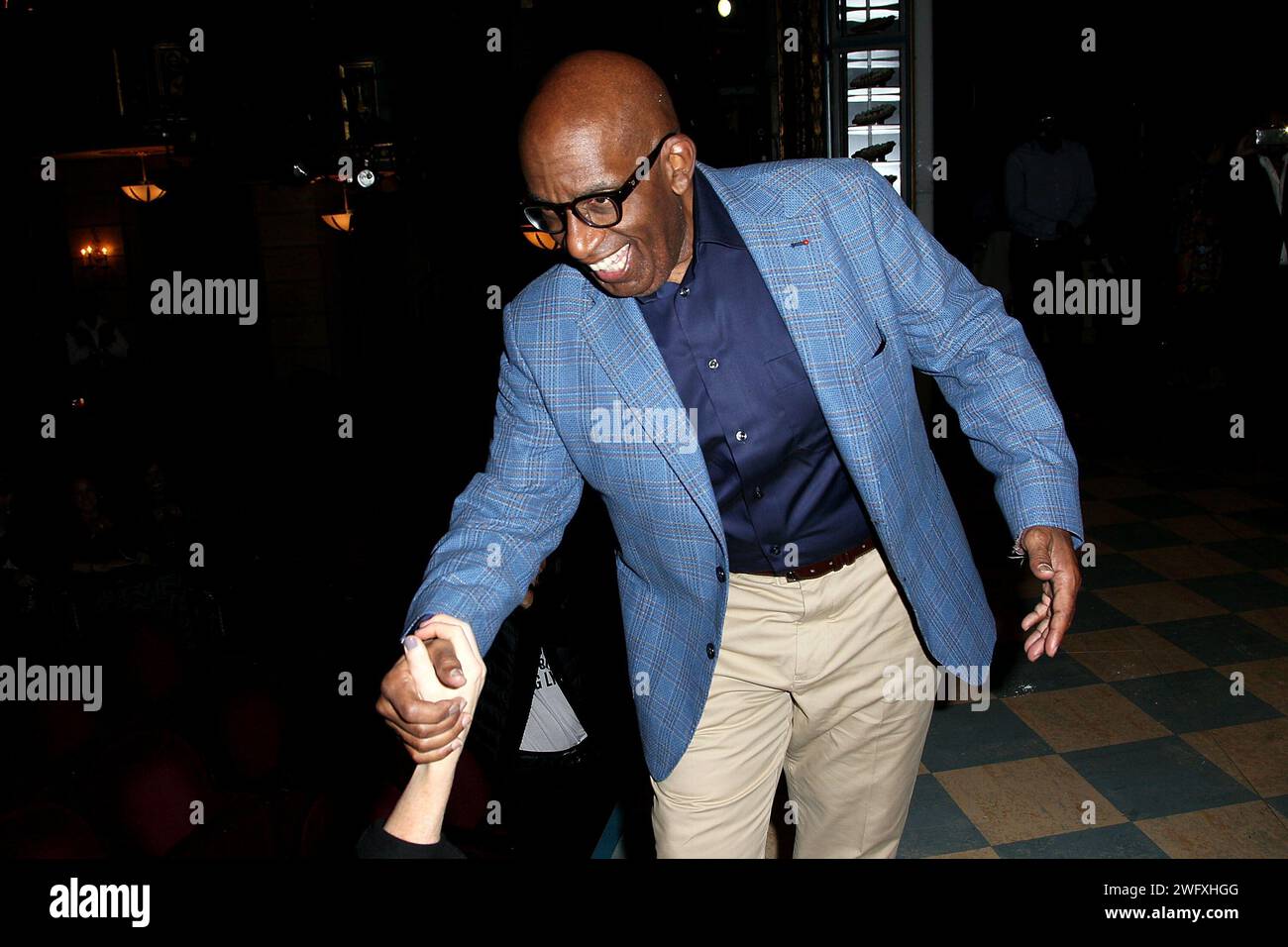 New York, NY, États-Unis. 5 octobre 2018. Al Roker au premier Curtain Call de Broadway d'Al Roker dans la SERVEUSE au Brooks Atkinson Theatre. Crédit : Steve Mack/Alamy Banque D'Images