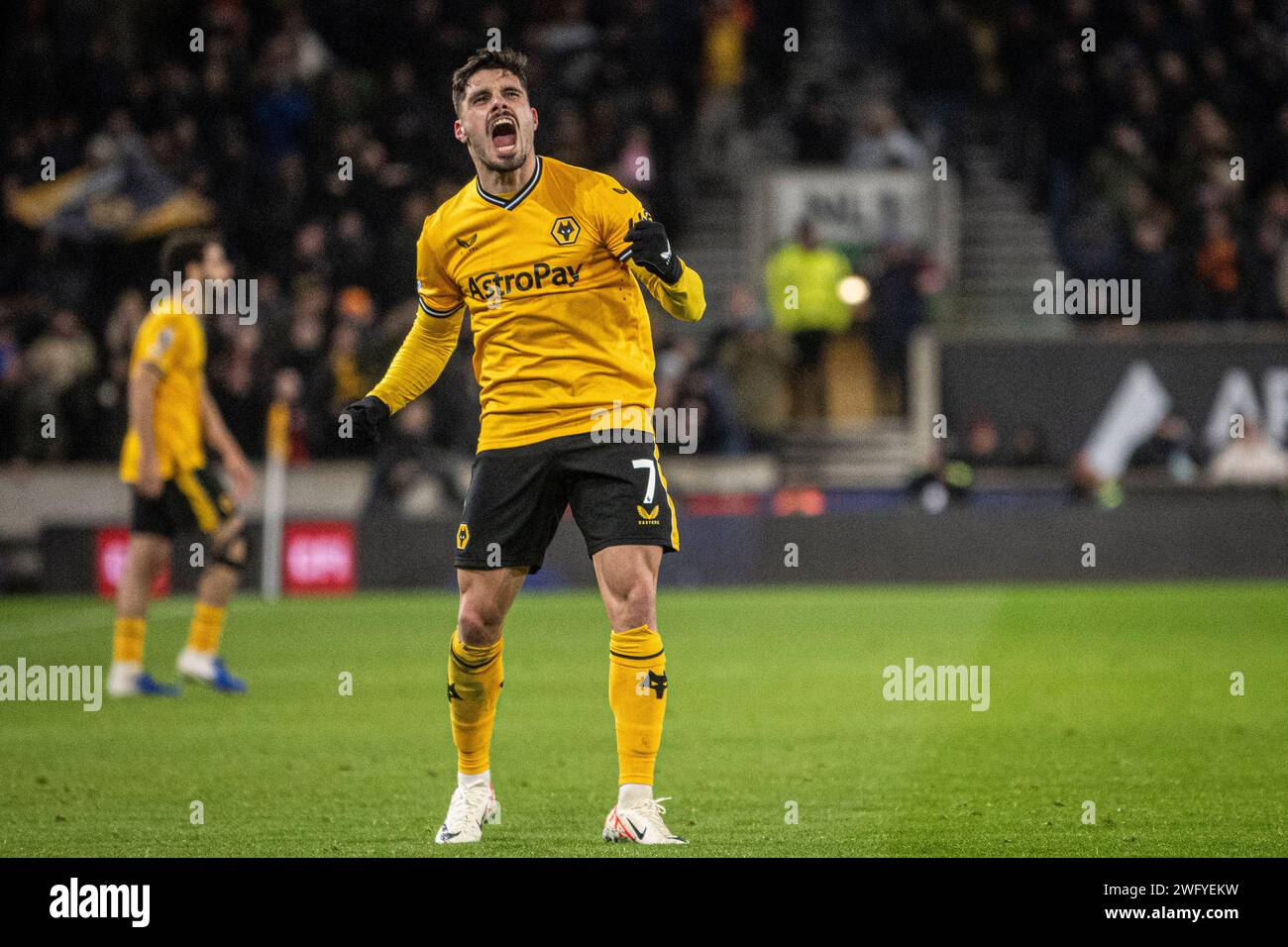 Wolverhampton, Royaume-Uni. 02 février 2024. Wolverhampton, Angleterre, 1 février 2024 : XXXXX pendant le match de Premier League entre Wolverhampton Wanderers et Manchester United au Molineux Stadium à Wolverhampton, Angleterre (Richard Callis/SPP) crédit : SPP Sport Press photo. /Alamy Live News Banque D'Images