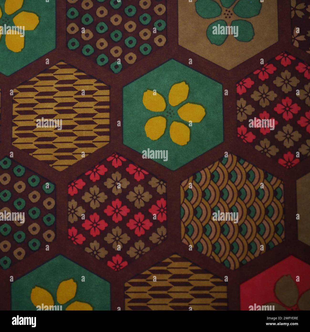 A divers motifs traditionnels japonais - floraux et géométriques Banque D'Images