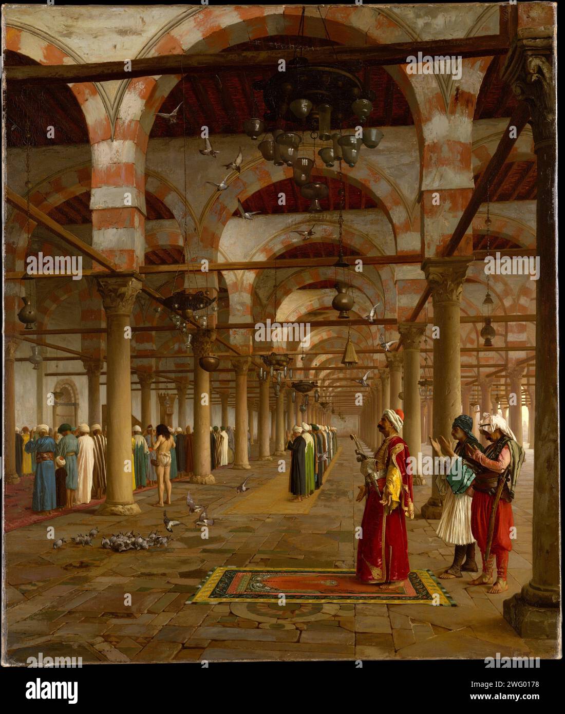 Titre : prière dans la mosquée artiste : Jean-Léon Gérôme (français, Vesoul 1824–1904 Paris) Date : 1871 support : huile sur toile Banque D'Images
