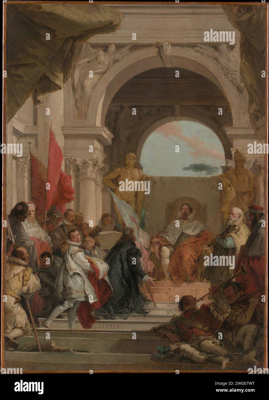 L'investiture de l'évêque Harold comme duc de Franconie Giovanni Battista Tiepolo italien ca. 1751-52 Banque D'Images
