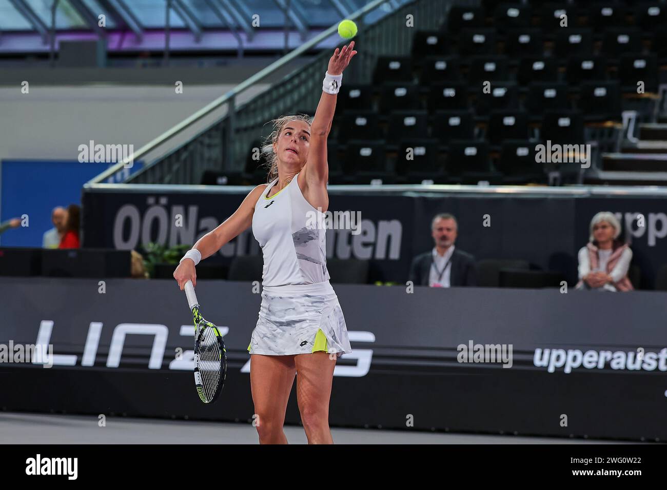 Linz, haute-Autriche, Autriche. 1 février 2024. Lucia Bronzetti (ITA) en action lors de la haute-Autriche Ladies Linz - Womens tennis, WTA500 (crédit image : © Mathias Schulz/ZUMA Press Wire) À USAGE ÉDITORIAL UNIQUEMENT! Non destiné à UN USAGE commercial ! Banque D'Images