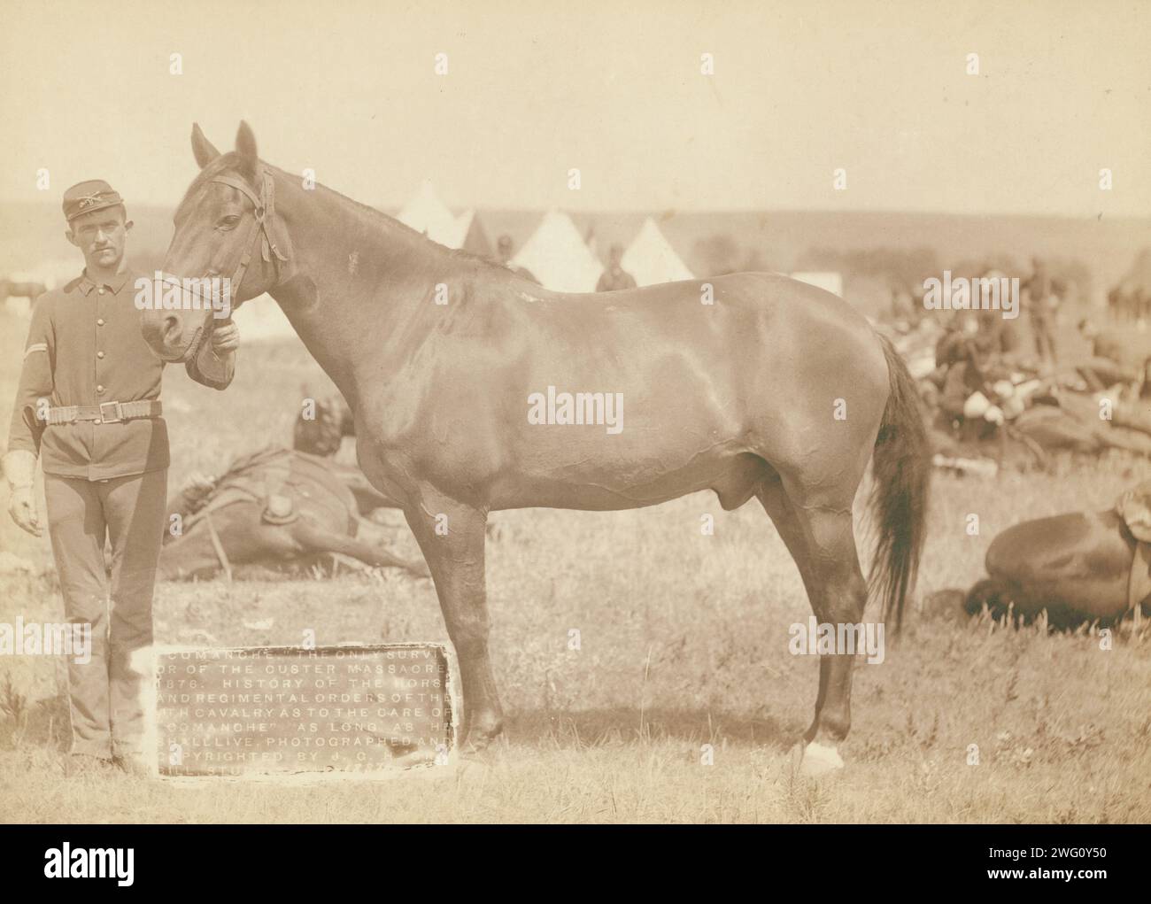 Le major-général George Armstrong Custer des régiments d'infanterie de
