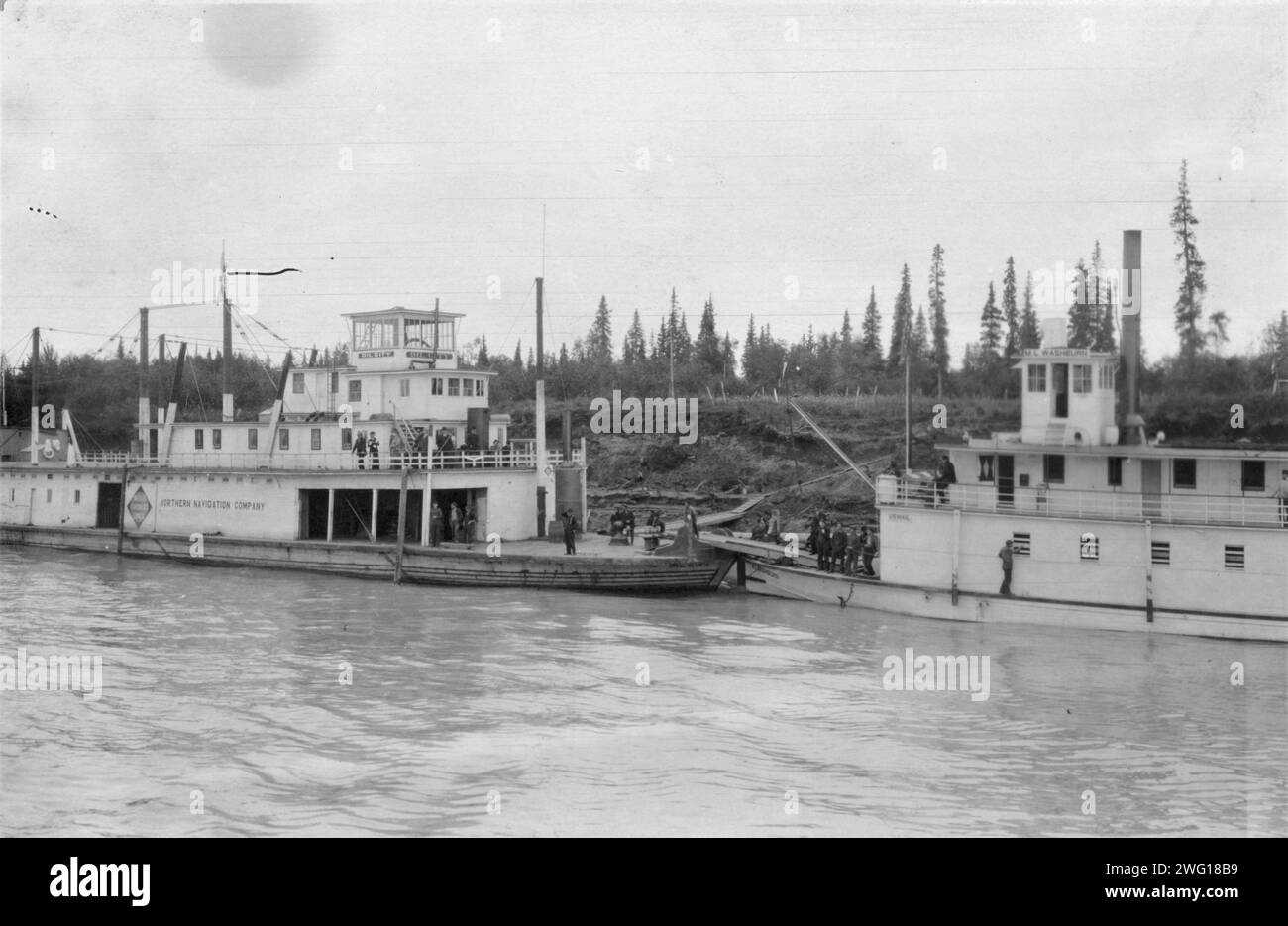 Bateaux à vapeur, entre c1900 et 1916. Banque D'Images