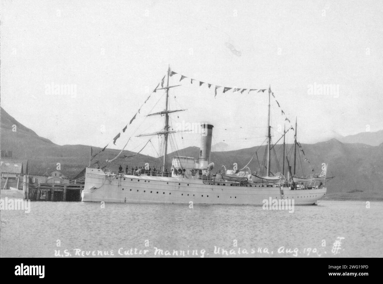 U.S. Revenue Cutter "Manning", 1908. Banque D'Images