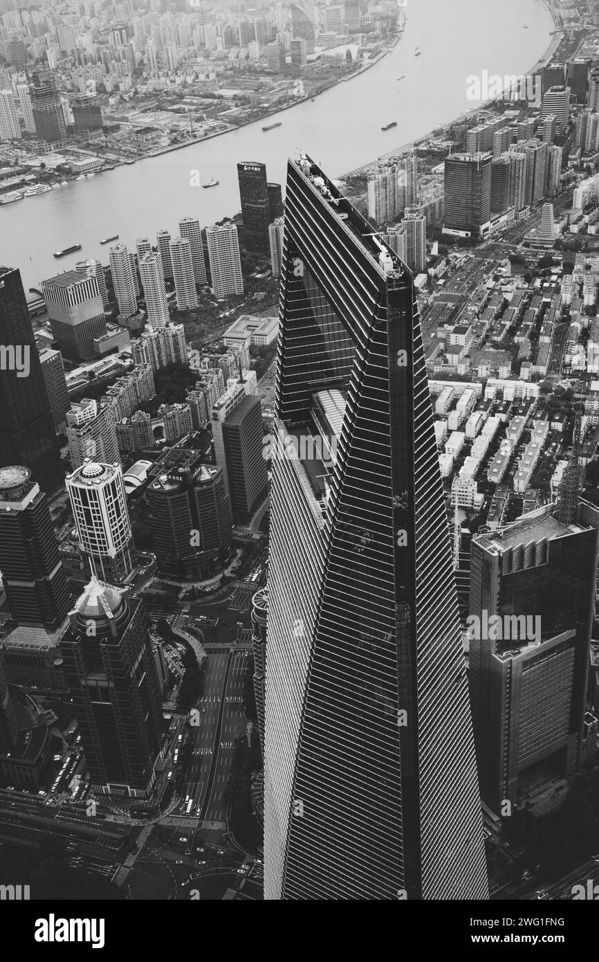Shanghai World Financial Center à Shanghai, Chine Banque D'Images