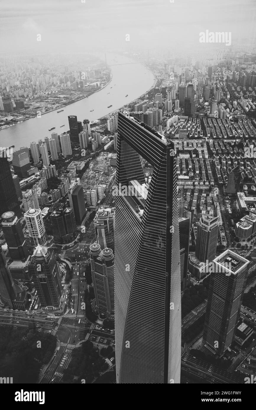 Shanghai World Financial Center à Shanghai, Chine Banque D'Images