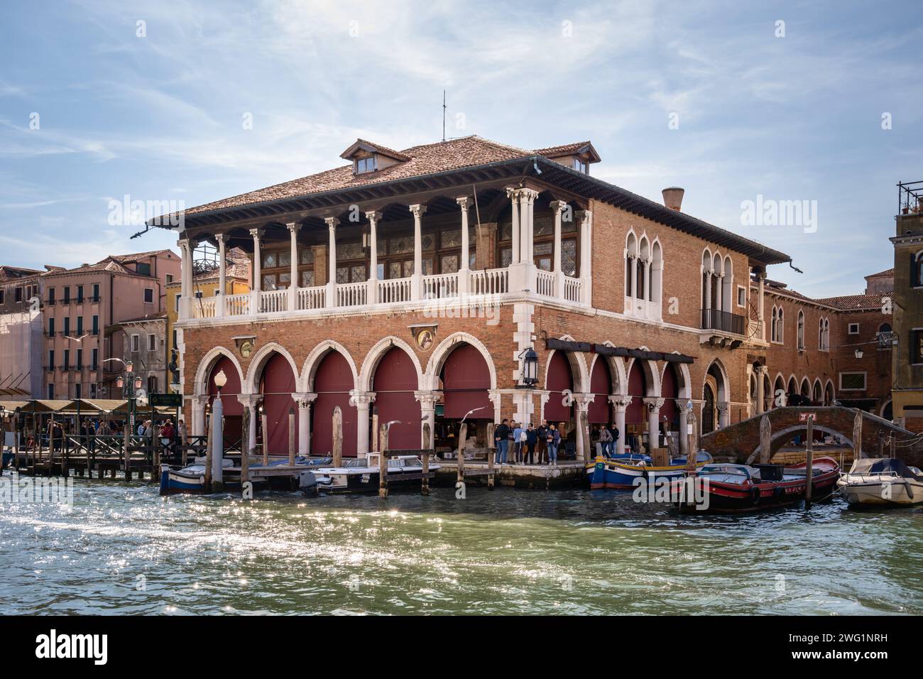 Marché du Rialto Mercato di Rialto, Venise, Italie Banque D'Images