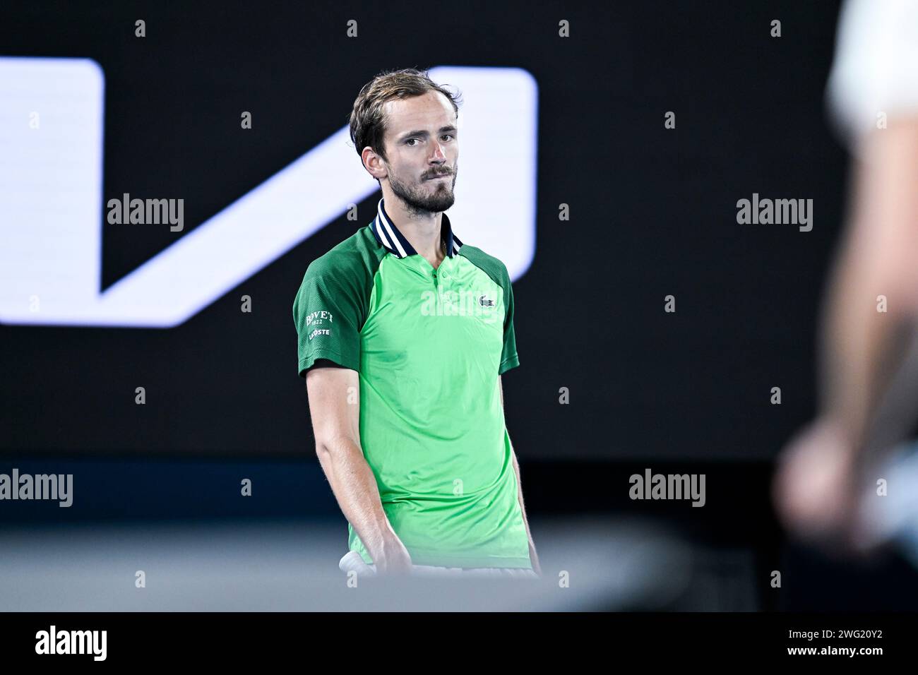 Melbourne, Australie. 26 janvier 2024. Daniil Medvedev lors du tournoi de tennis Australian Open AO 2024 Grand Chelem le 26 janvier 2024 au Melbourne Park à Melbourne, en Australie. Photo Victor Joly/DPPI crédit : DPPI Media/Alamy Live News Banque D'Images