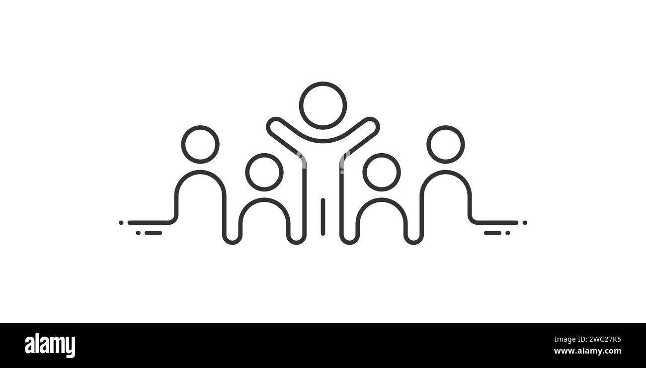 Icône d'équité culturelle d'inclusion et de diversité. Groupe de personnes ayant l'égalité des sexes. Symbole infographique d'inclusion. Vecteur Illustration de Vecteur