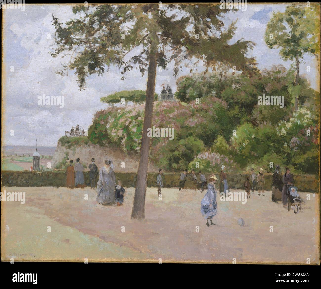 Le jardin public à Pontoise Camille Pissarro 1874 Banque D'Images