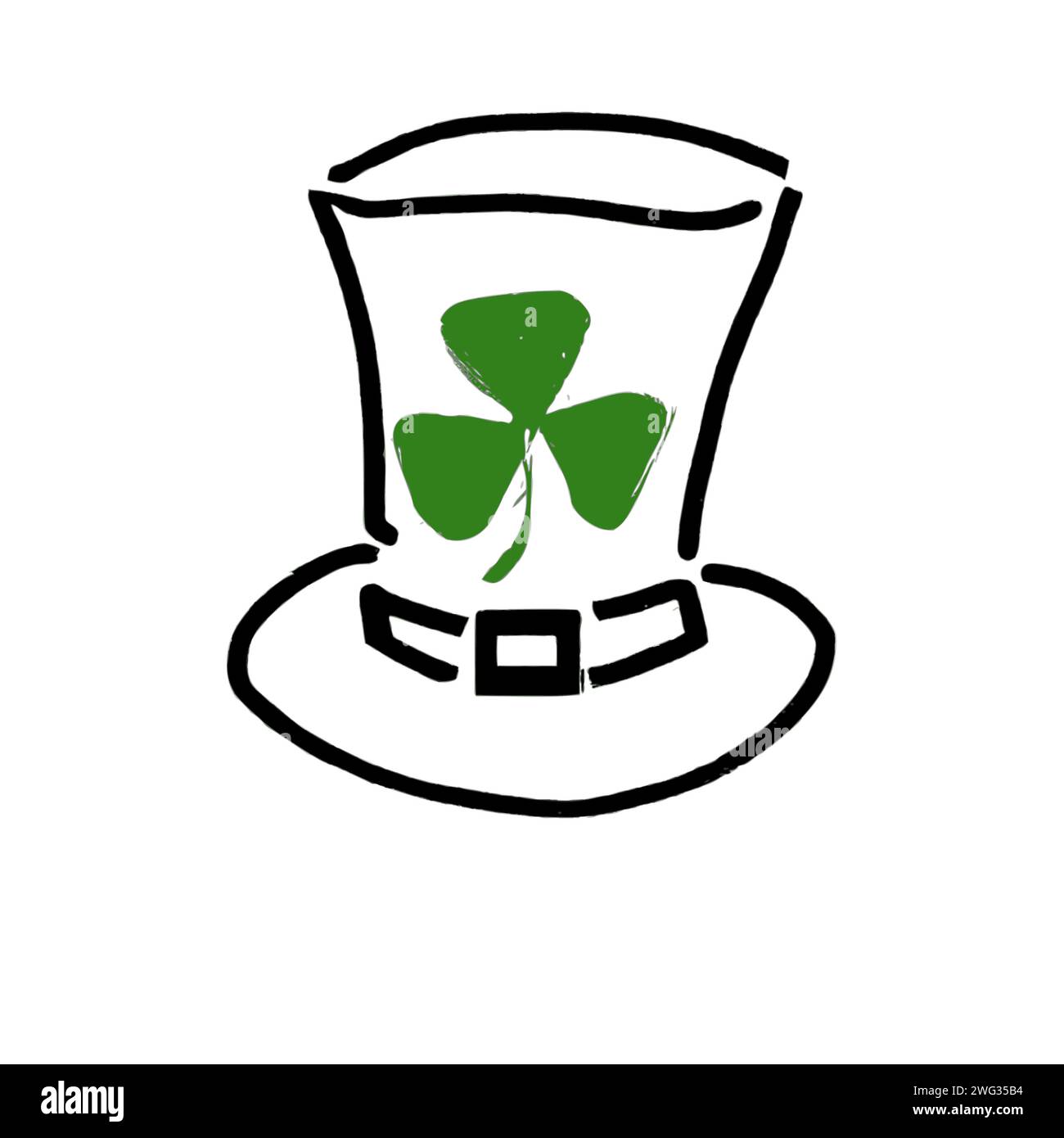 Logo de la Saint-Patrick icône Line art Illustration de Vecteur