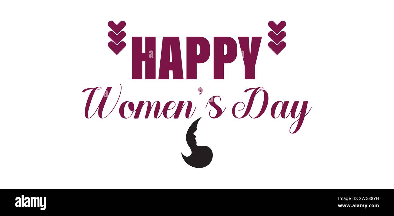 Motif texte élégant pour la journée de la femme Illustration de Vecteur