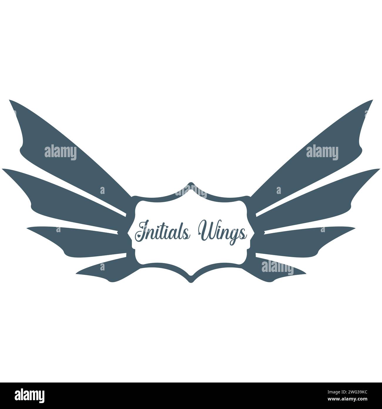 oiseau ailes initiales logo approprié pour les initiales de l'entreprise, l'industrie, la société Illustration de Vecteur