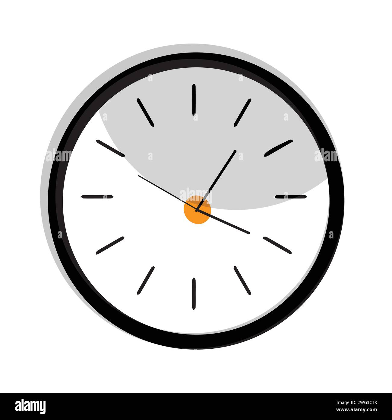Horloge style plat, horloge icône montre illustration vectorielle. Icône de réveil. Style plat. Simple icône sur fond blanc, page Web et mobil Illustration de Vecteur