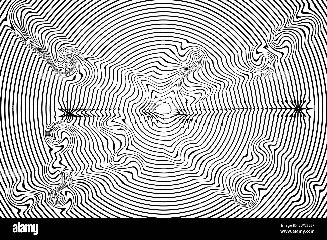 Illustration vectorielle de motif de lignes ondulées courbes abstraites. Illustration de Vecteur