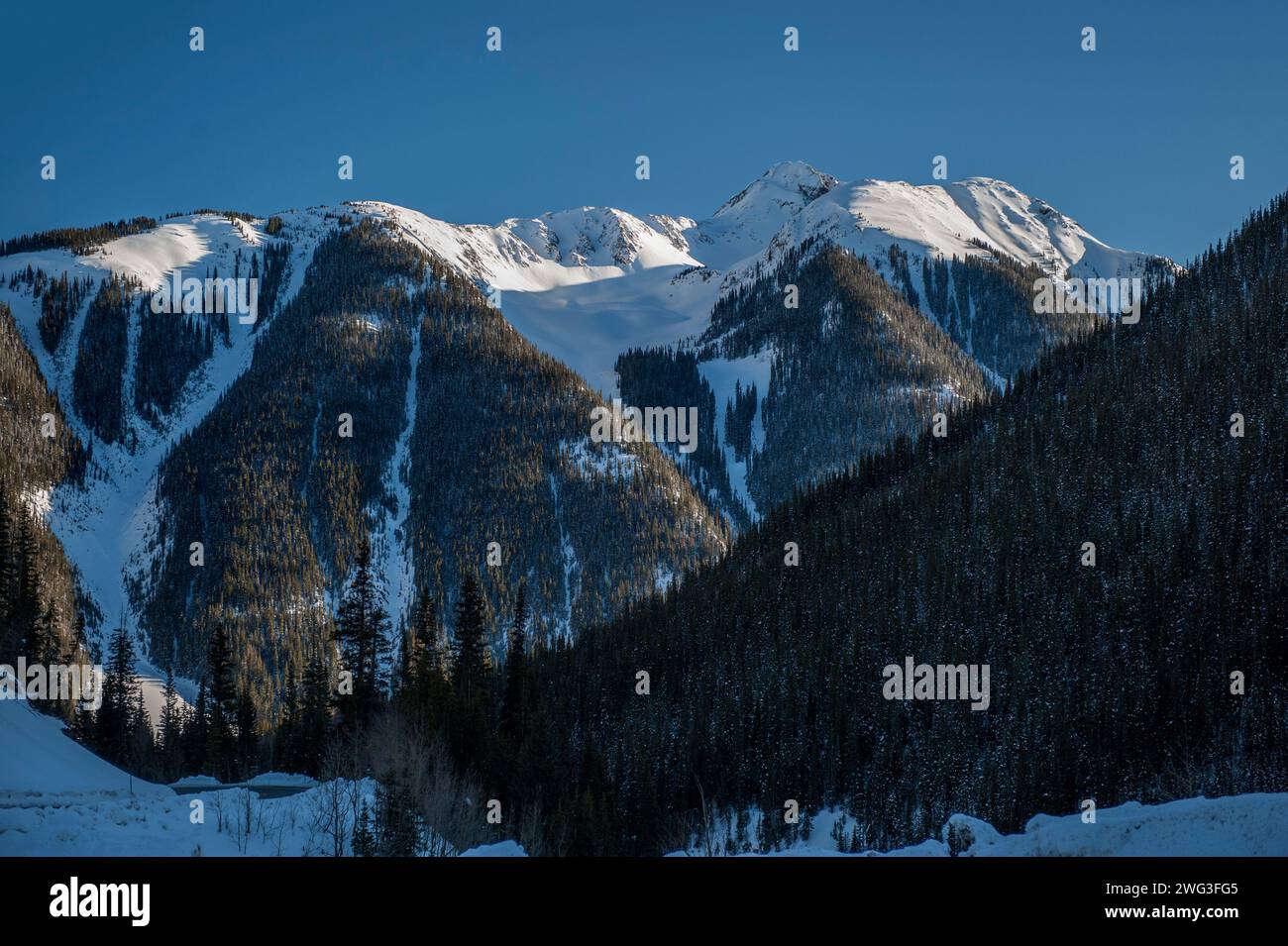 Bear Mountain, au-dessus de Silverton, Colorado, en hiver Banque D'Images