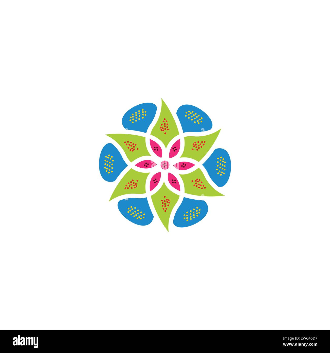 vecteur de logo de courbes de fleur d'eau de lilly Illustration de Vecteur