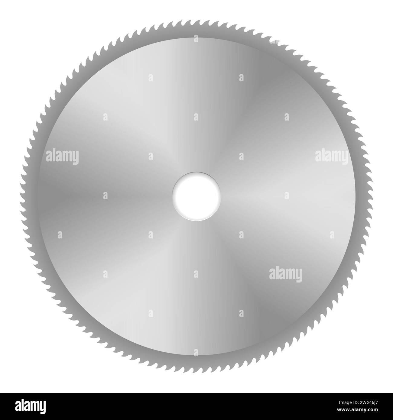 Lame de scie sur fond blanc. Illustration vectorielle. Banque D'Images