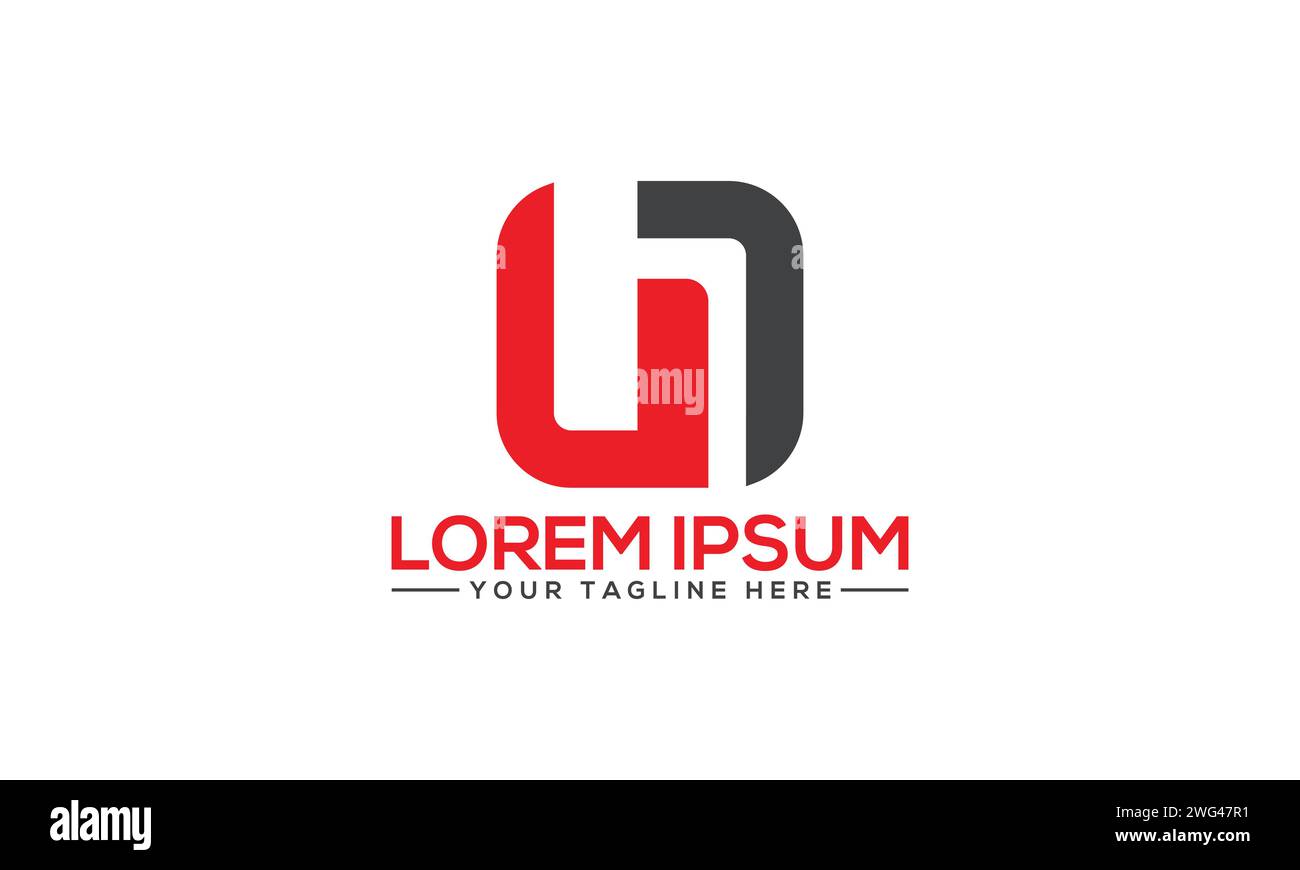 UH Letter logo Design. Création de logo UH. Illustration de Vecteur