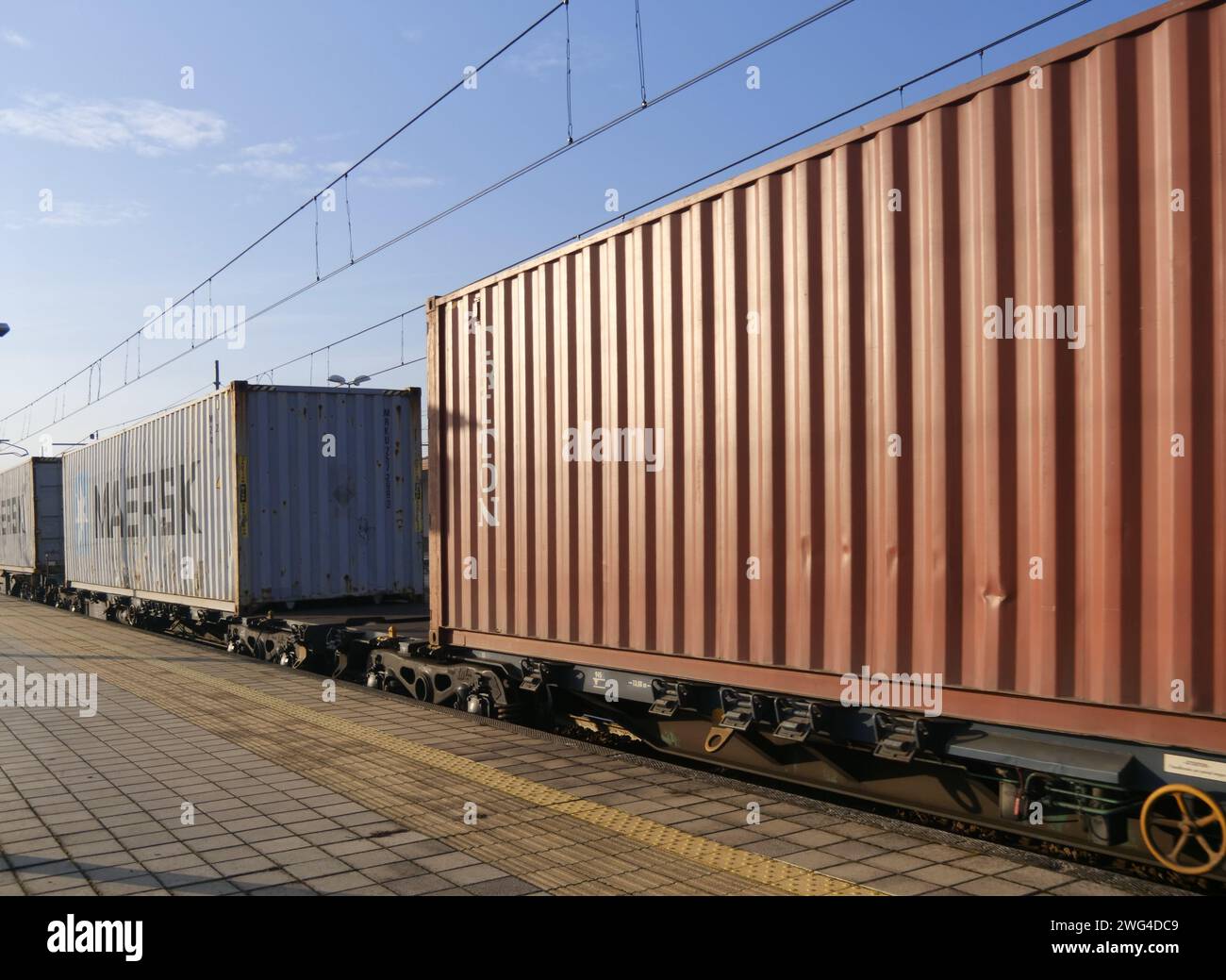 La proposition vise à encourager le transfert du transport de marchandises vers le système ferroviaire, par rapport au transport routier, afin de réduire l'impact sur l'environnement et l'énergie. Crédit : Agence photo indépendante Srl/Alamy Live News Banque D'Images