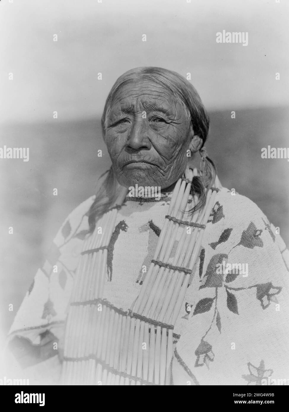 Épouse de Old Crow - Cheyenne, c1927. Cheyenne Woman, portrait demi-longueur, face avant. Banque D'Images Épouse de Old Crow - Cheyenne, c1927. Cheyenne Woman, portrait demi-longueur, face avant. Banque D'Images