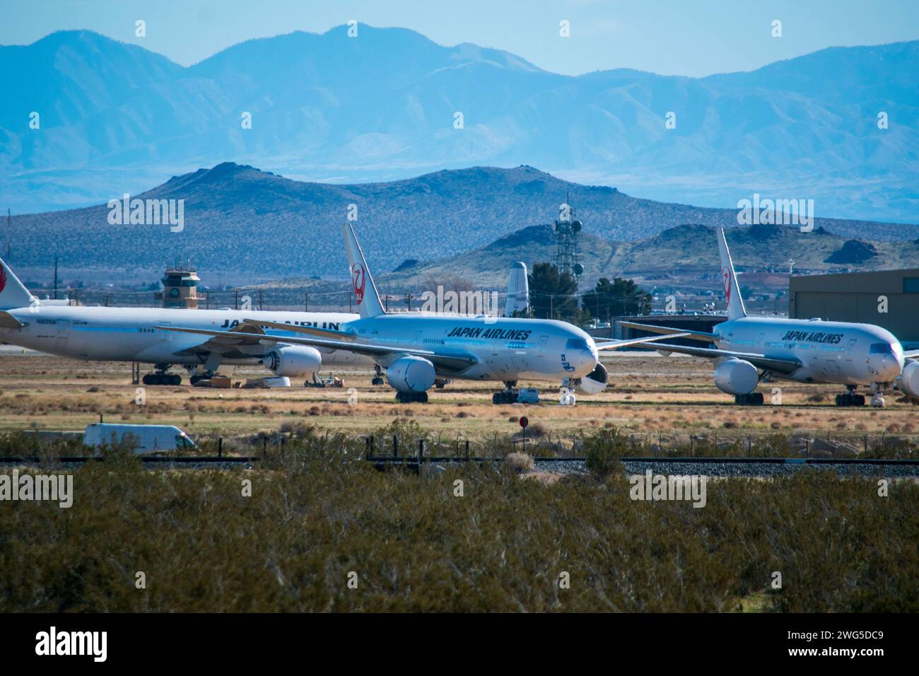 Ce cimetière d'avions se trouve près de la ville de Mojave dans le désert de Mojave en Californie. Banque D'Images