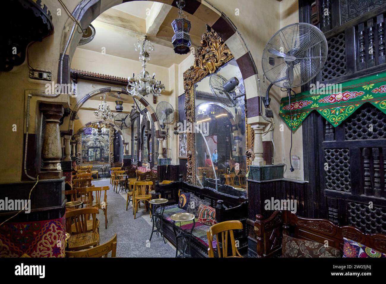El Fishawy Cafe à Khan El Khalil Souq au Caire, Egypte Banque D'Images