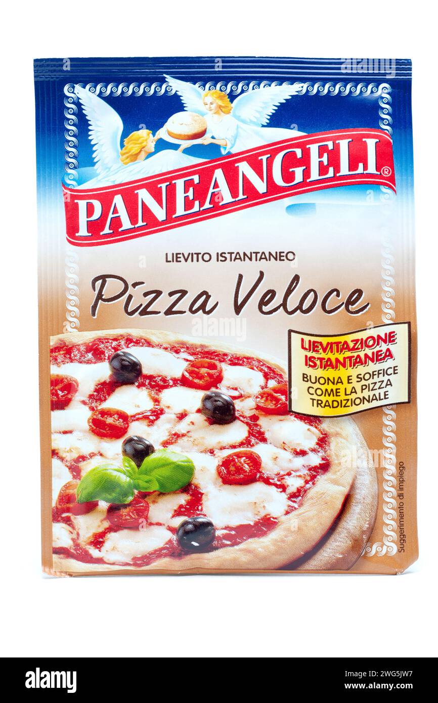 Sachet de levure instantanée Paneangeli pour Quick Pizza Banque D'Images