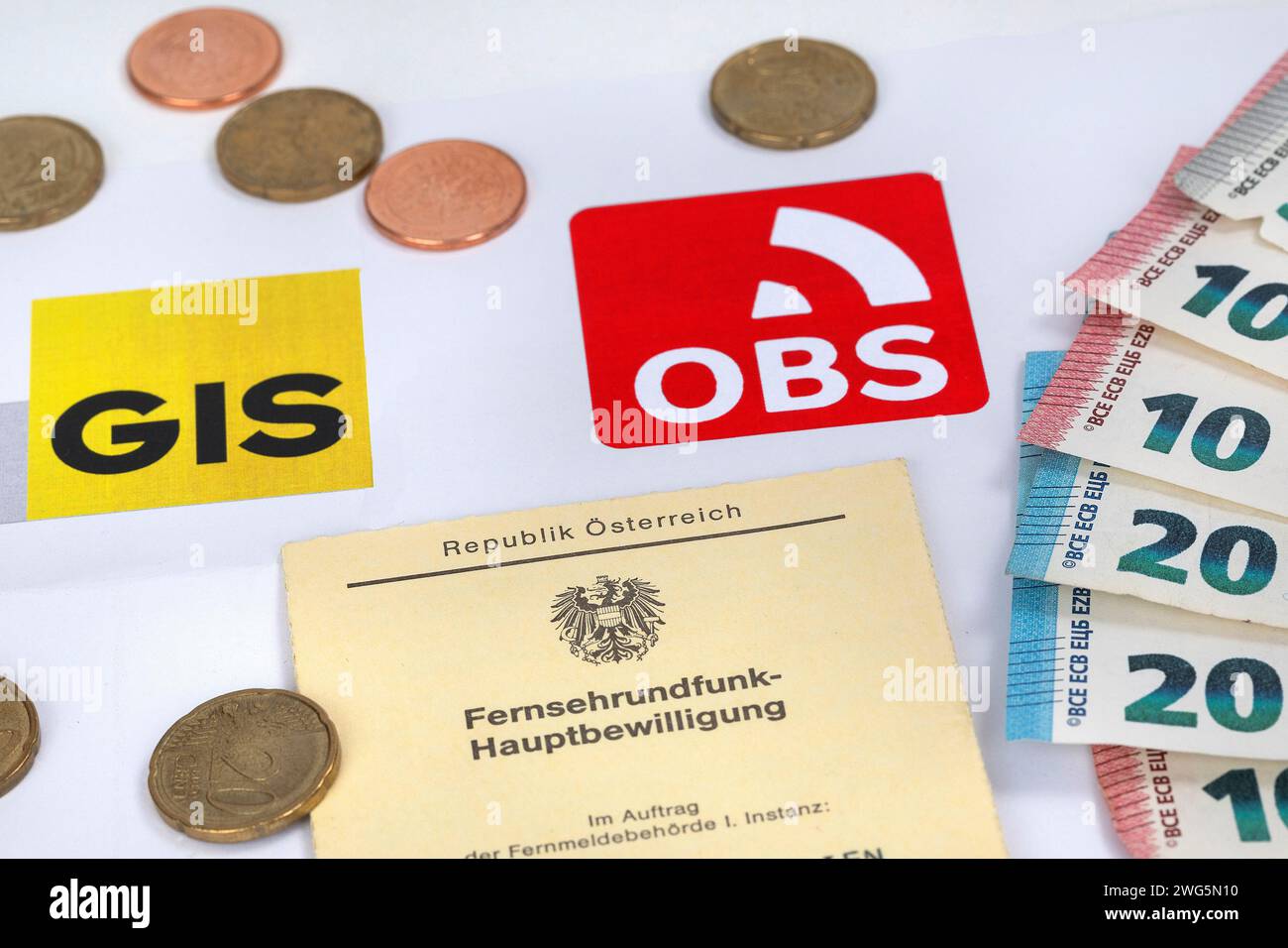 GIS devient OBS ORF contribution Service, Autriche Banque D'Images