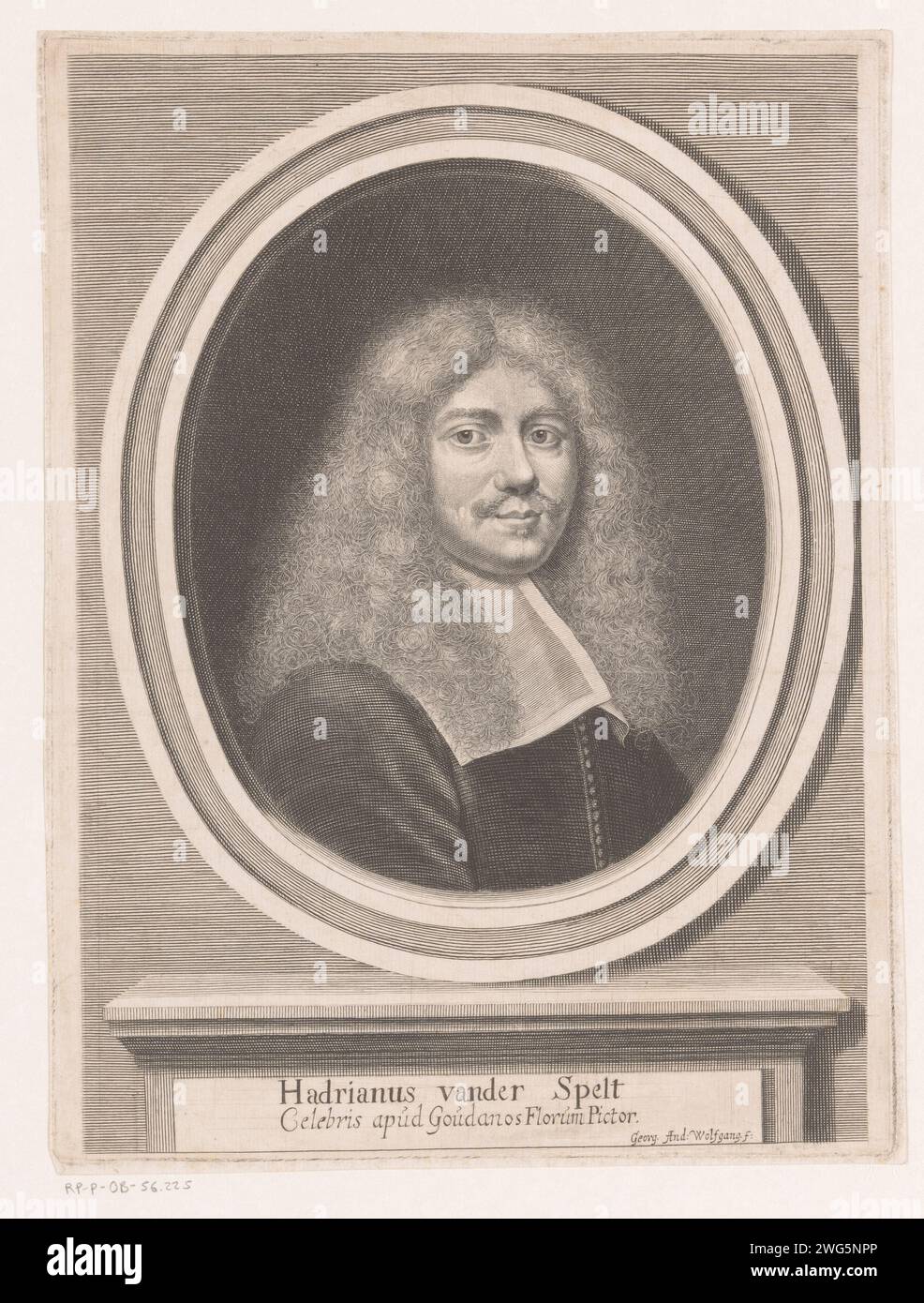 Portrait d'Adriaen van der spelt, Georg Andreas Wolfgang, c. 1650 - 1716 tirage Allemagne gravure sur papier personnages historiques Banque D'Images