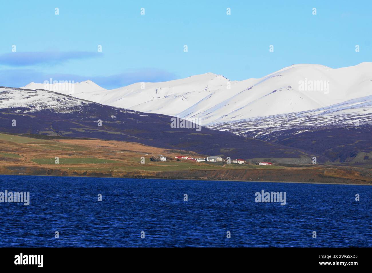 Hofdi près d'Akureyri sur Eyjafjordur, dans le nord de l'Islande Banque D'Images