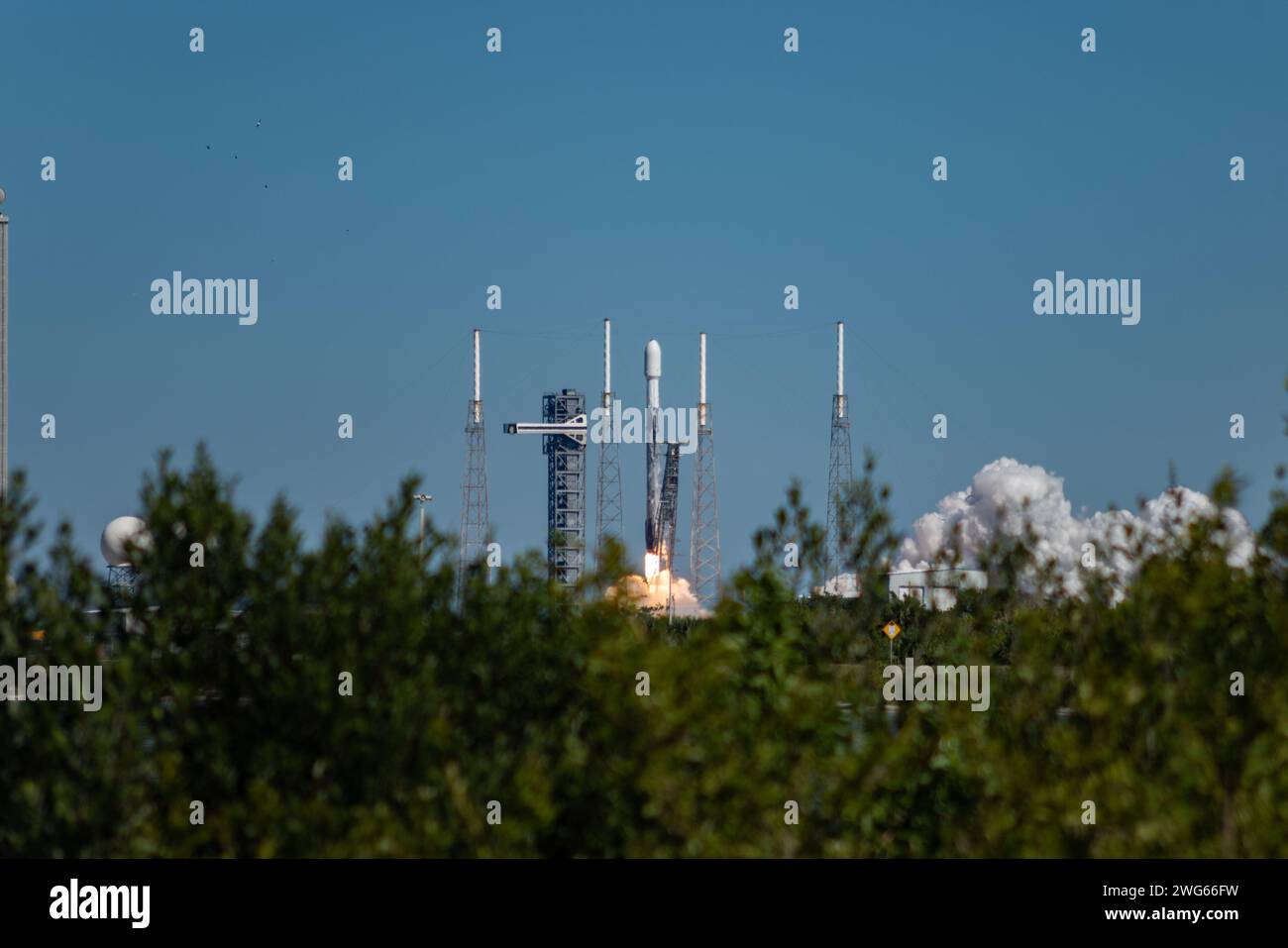SpaceX Falcon 9 NG-20 Mission Lift Banque D'Images