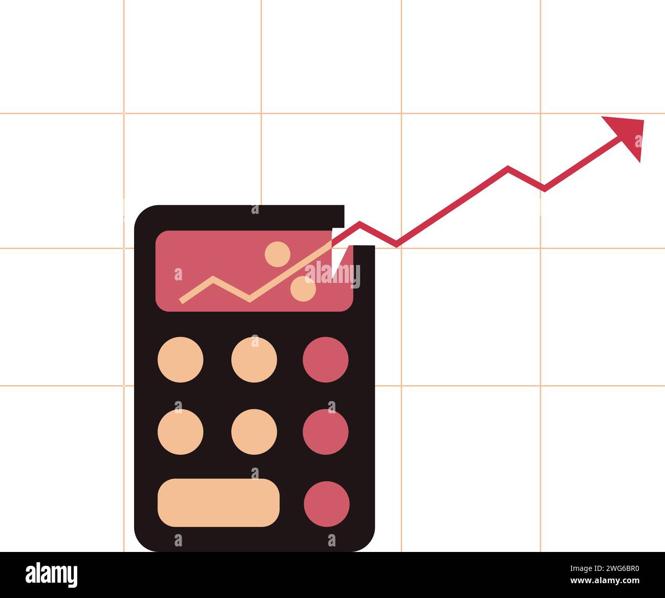 Taux d'intérêt élevé augmentant avec le temps illustration Illustration de Vecteur