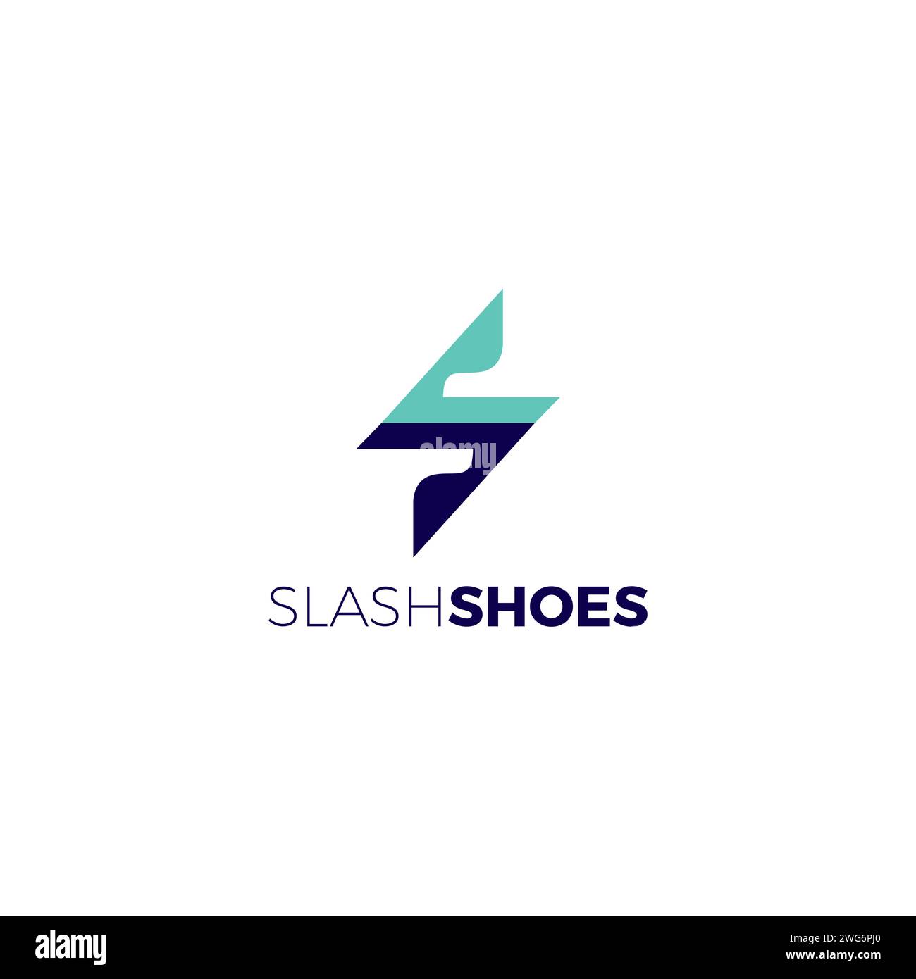 Logo Slash Shoes. Logo lettre S. Illustration de Vecteur