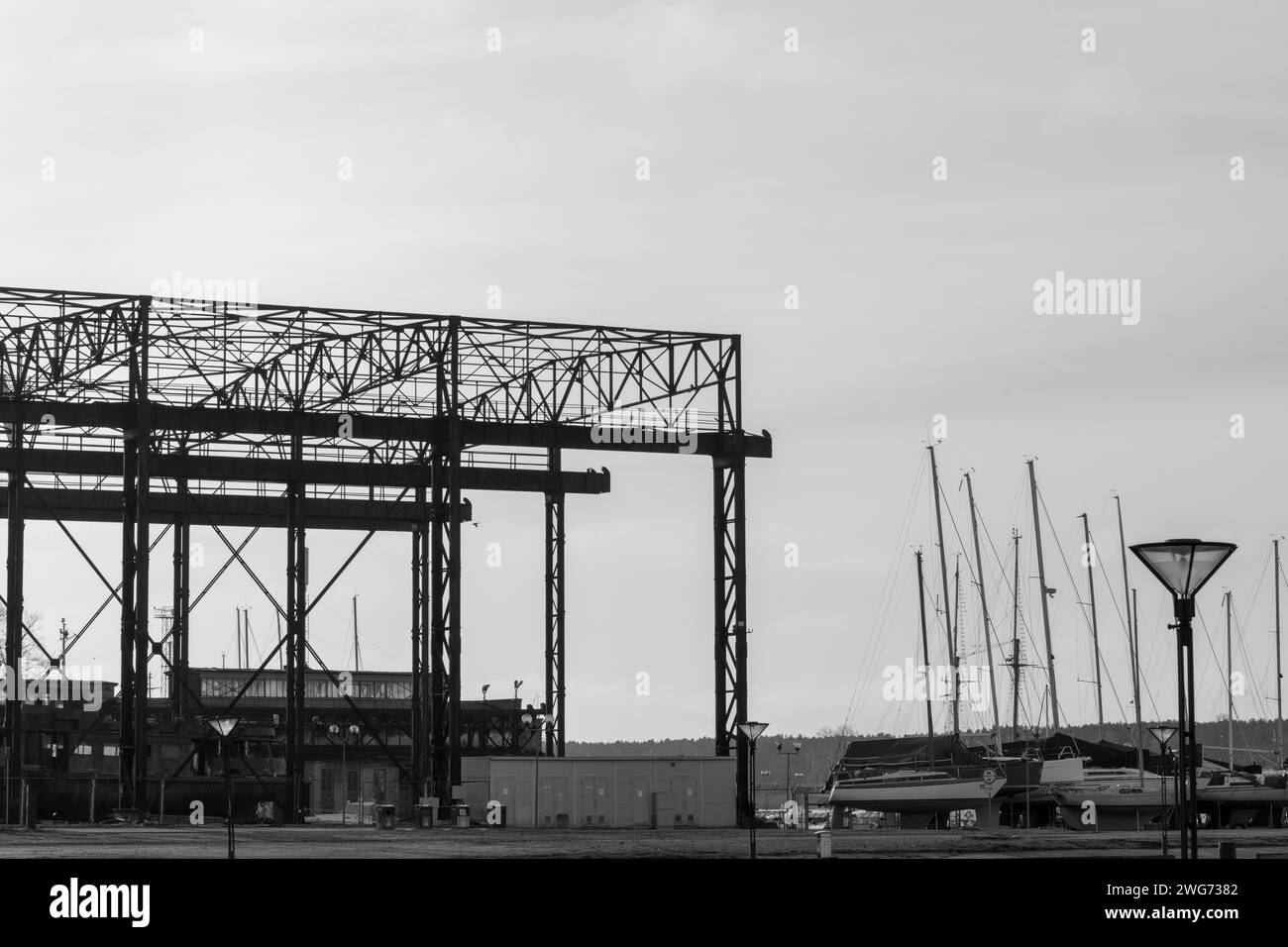 Lituanie, terminal des bateaux de croisière de Klaipėda Banque D'Images