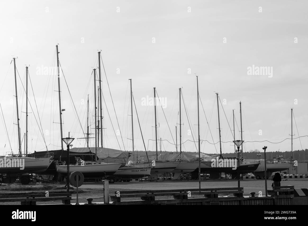 Lituanie, terminal des bateaux de croisière de Klaipėda Banque D'Images
