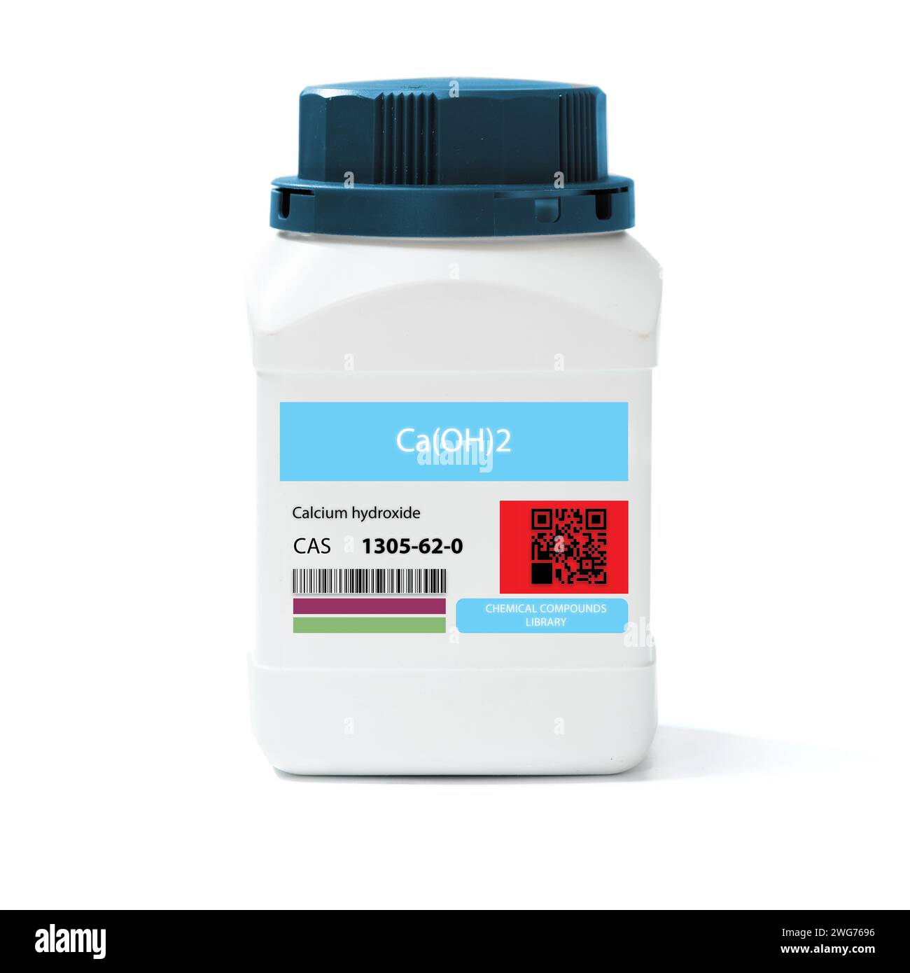 CA(OH)2 - hydroxyde de calcium (chaux éteinte). Composé chimique. Numéro cas 1305-62-0 Banque D'Images