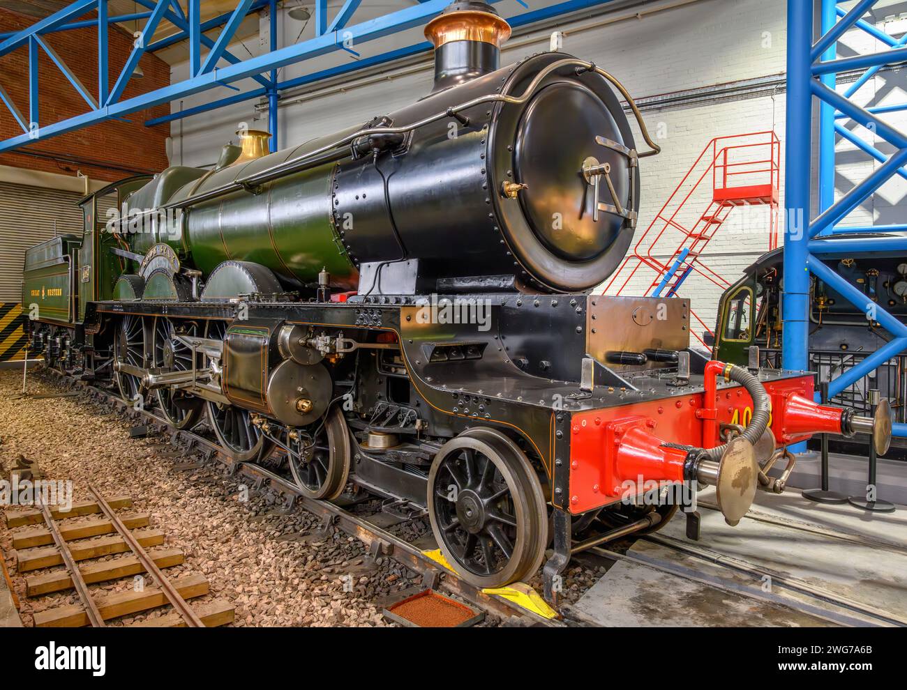 GWR 4000 Class 4003 Lode Star, Great Hall, National Railway Museum, York, Angleterre. Il a été construit en 1907 et conçu par George Jackson Churchward. Banque D'Images