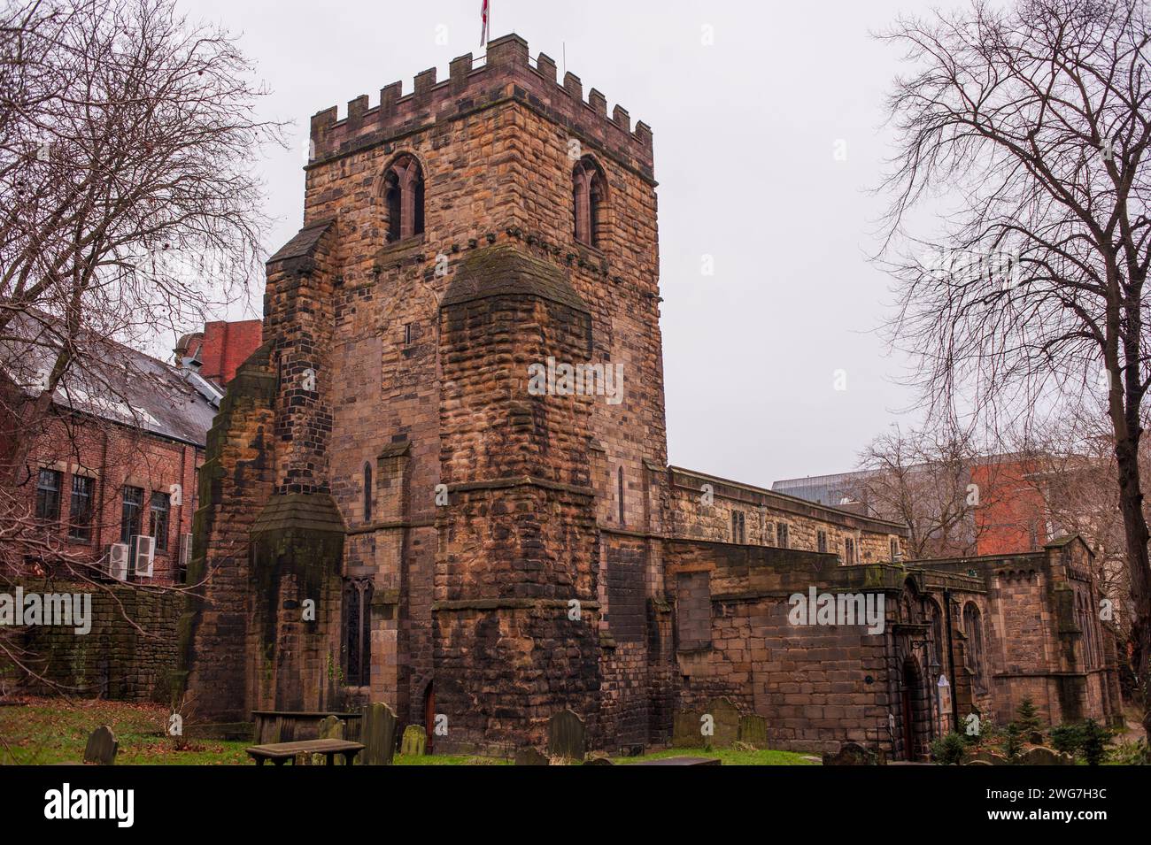 Prog Andrew's Church : une balise intemporelle au cœur de Newcastle upon Tyne Banque D'Images