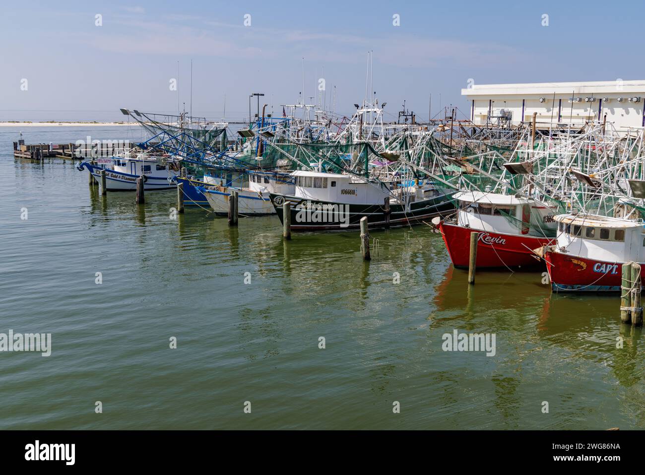 Biloxi commercial Harbor à Biloxi, Mississippi Banque D'Images