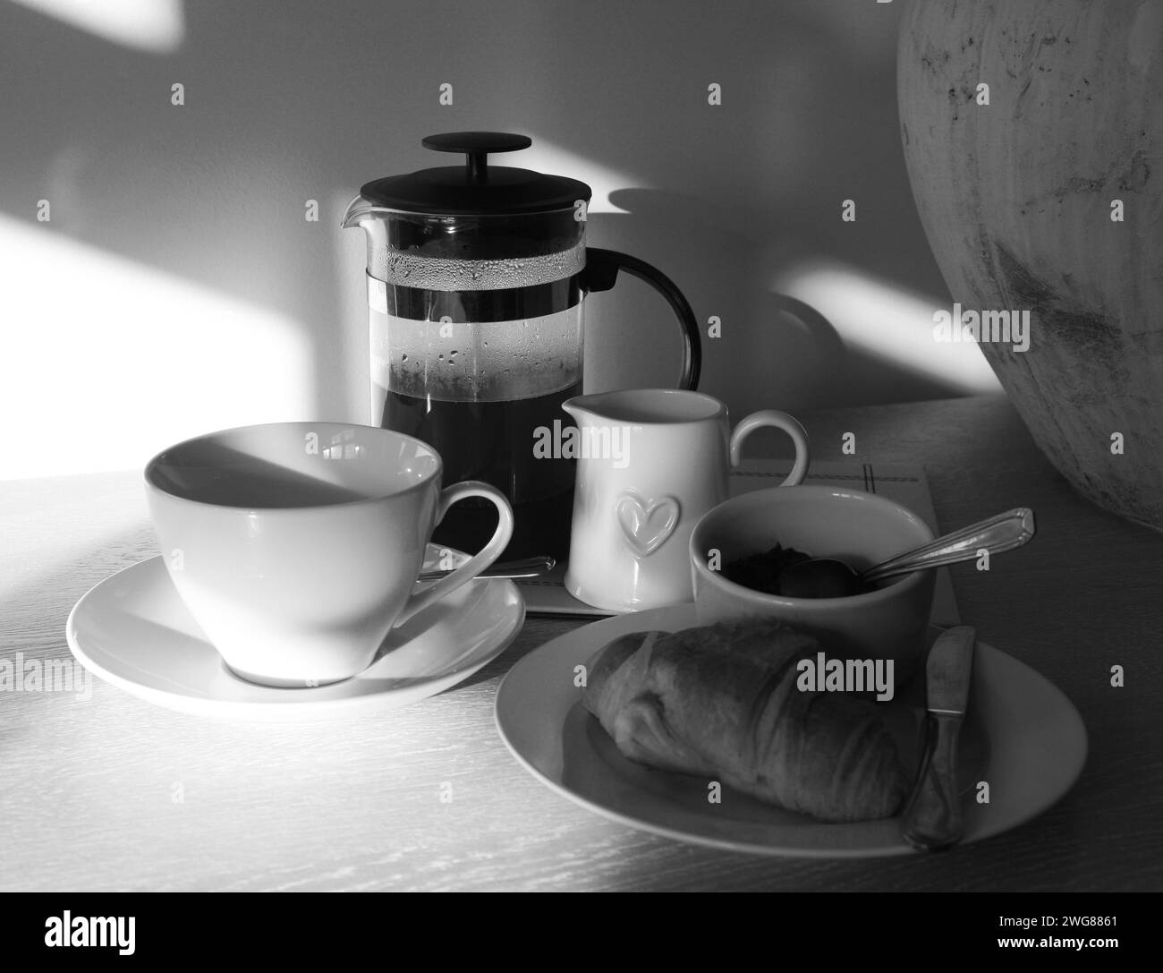 Petit déjeuner dans un hôtel parisien de la capitale française Banque D'Images
