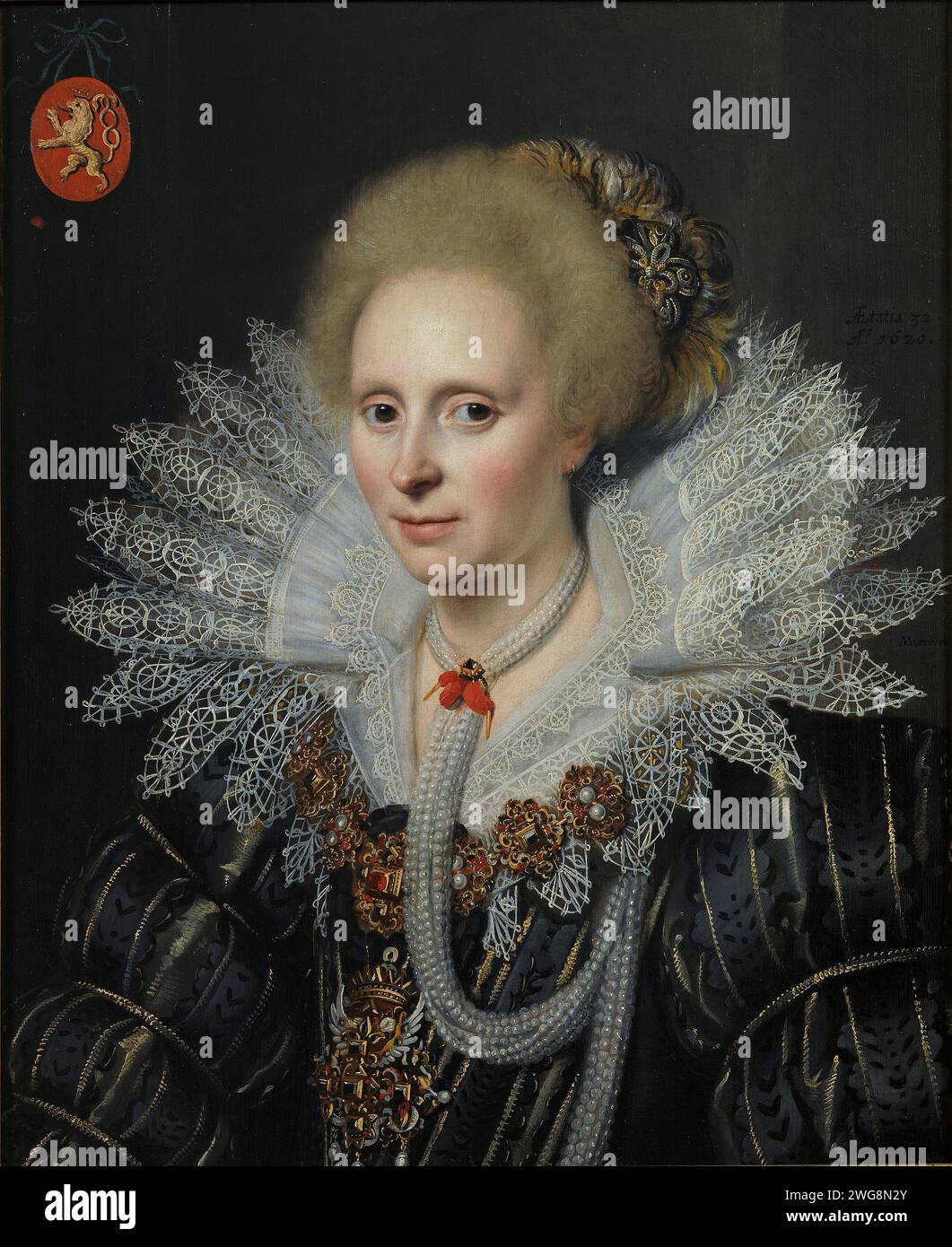 Theodora van Duvenvoorde, peinture de Michiel Jansz. Van Mierevelt Banque D'Images