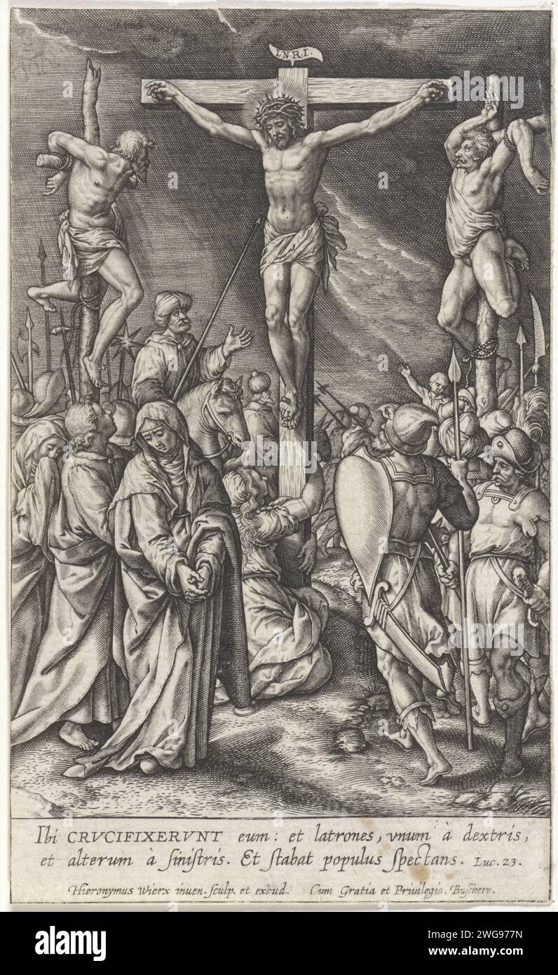 Crucifixion Du Christ Hieronymus Wierix 1563 Avant 1619 Imprimer Croix Meurtre Du Christ