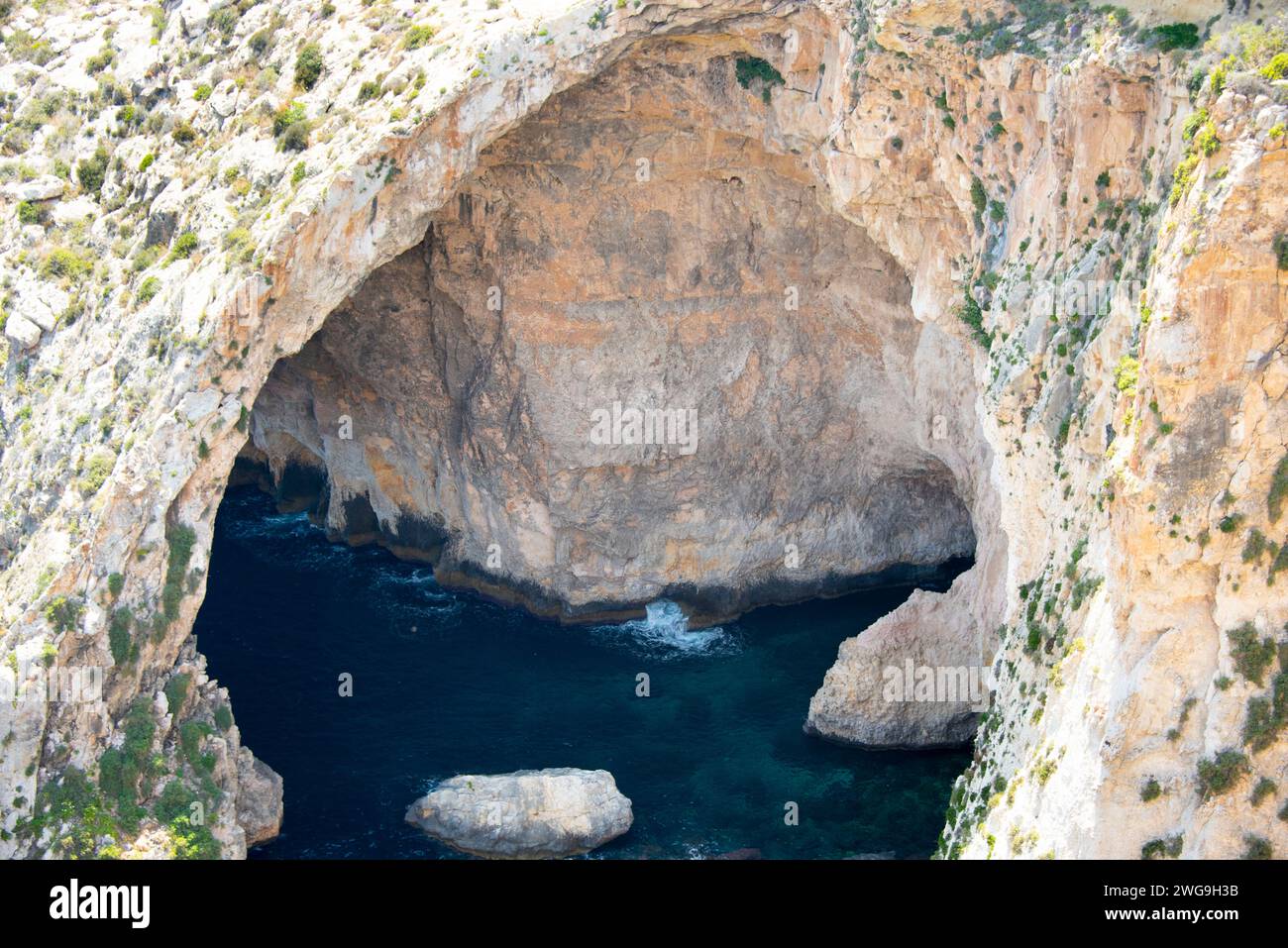 Grottes bleues de la Grotte - Malte Banque D'Images